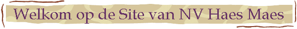 Welkom op de Site van NV Haes Maes